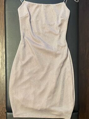 Windsor Lavender Glitter Open Back Mini Dress Size Medium new